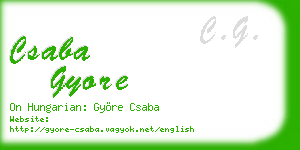 csaba gyore business card